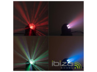 Ibiza  Moving Head 2 em 1 Astro/Wash 1x10W/4x6W RGBW DMX